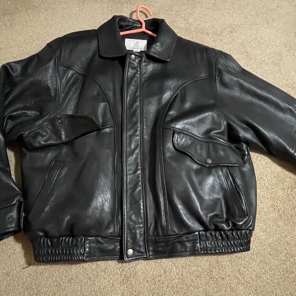 Men's vintage black leather jacket - Picture 5 of 7